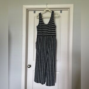 Striped Black and White Jumpsuit